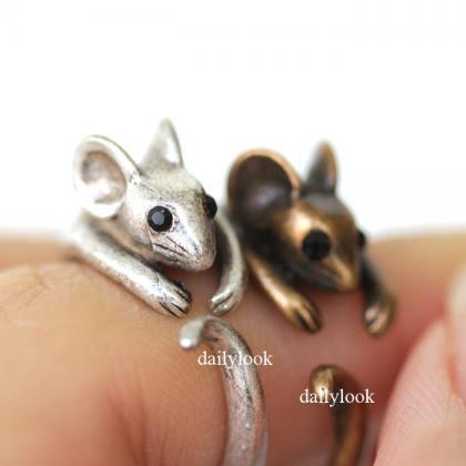 Mouse Ring, Retro Mouse Ring, Retro Ring, Animal..